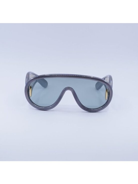 Loewe LW40108I O5X Sunglasses Metallic Grey Shield Frame, Green Lenses main image 5